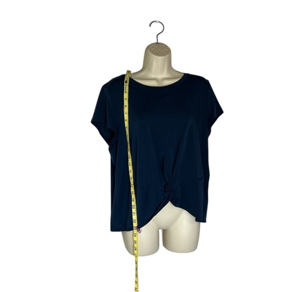 Athleta Blue Relaxed Tie Front Short Sleeve Tee - Picture 6 of 6